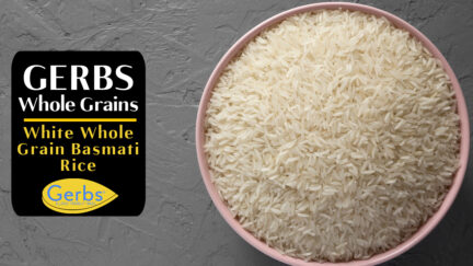 Bowl Gerbs Whole Grain White Basmati Rice