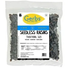 Gerbs sun ripe Raisins sold in resealable bags