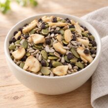 Crunchy Monkey Snack Mix | Raw - in bowl