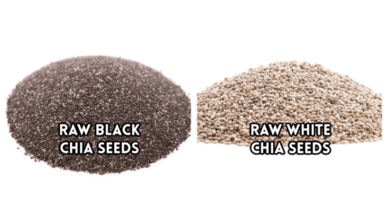 Chia seeds are tiny, nutrient-dense, edible seeds, combo white and black chia seeds.