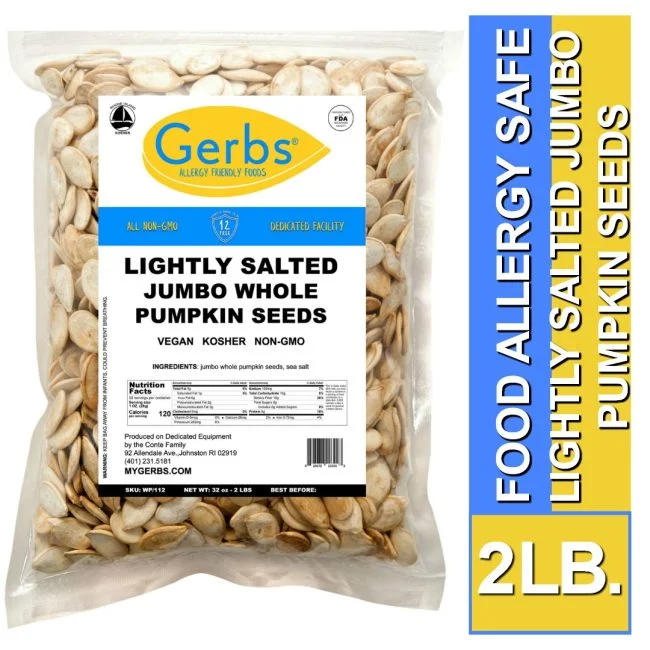 Jumbo Lightly Sea Salted Roasted Whole Pumpkin Seeds - In Shell Pepitas Bag