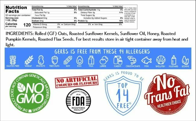 Original Seed & Honey Granola Nutrition Benefits