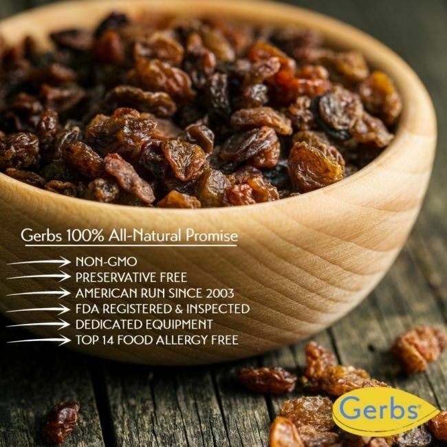 Dried Raisins - No Added Sugar - Allergy Friendly Foods - Gerbs