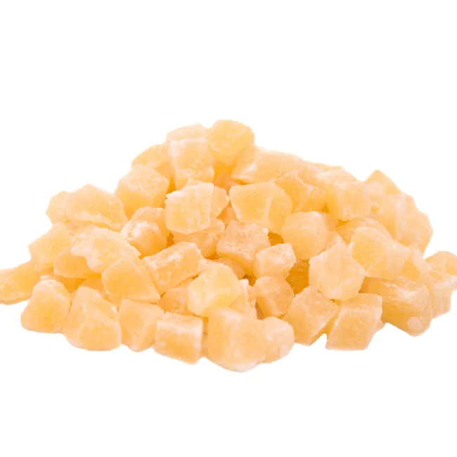 Dried Sweetened Premium Grade Thailand Pineapple Cubes, Resealable Bag