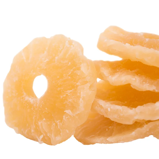 Dried Premium Grade Thai Sweetened Pineapple Rings, Resealable Bag