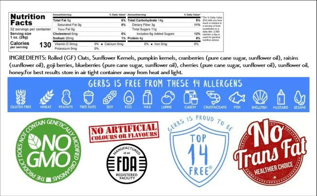 Super Five Dried Fruit (cransberry, blueberry, raisin, cherry, goji berry) Harvest Granola Allergy Friendly FoodsSuper Five Dried Fruit (cransberry, blueberry, raisin, cherry, goji berry) Harvest Granola Qualities