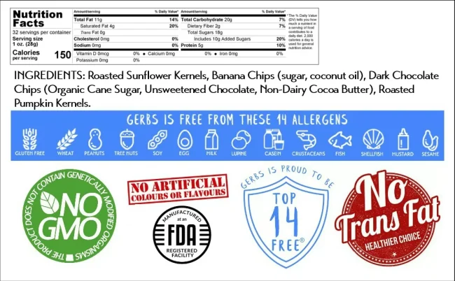 Crunchy Monkey Banana & Dark Chocolate Snack Mix